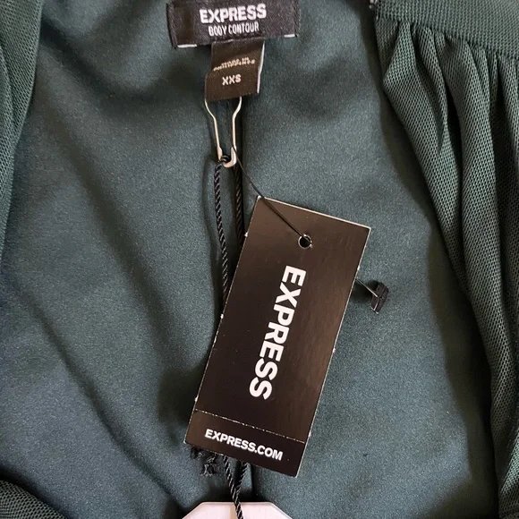 NWT Express Green Body Contour Top XXS - Picture 2 of 2